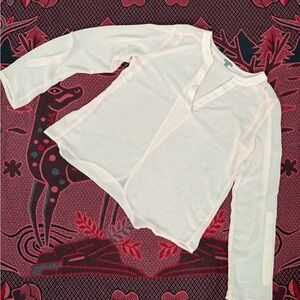 Charlotte Russe Pale Pink Long-Sleeve Tunic Top